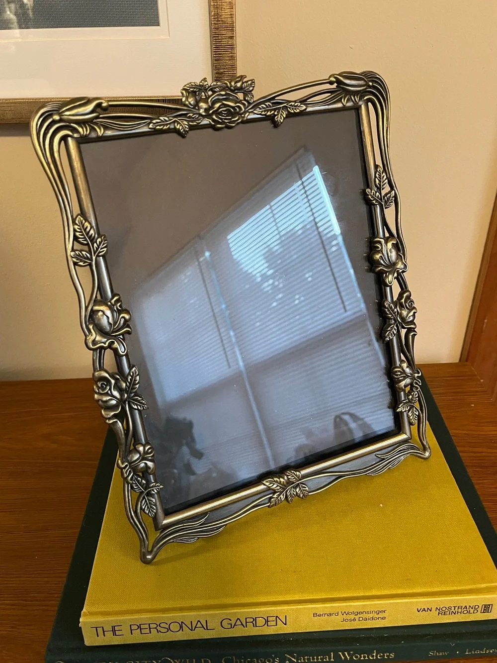 Brass Rose Cutout 8x10 Picture Frame